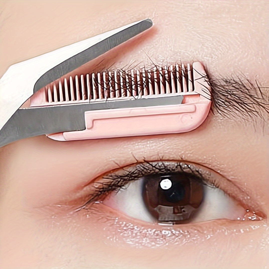 💖 Precision Eyebrow Scissors with Built-in Comb – Perfect Cut with Style! 💖