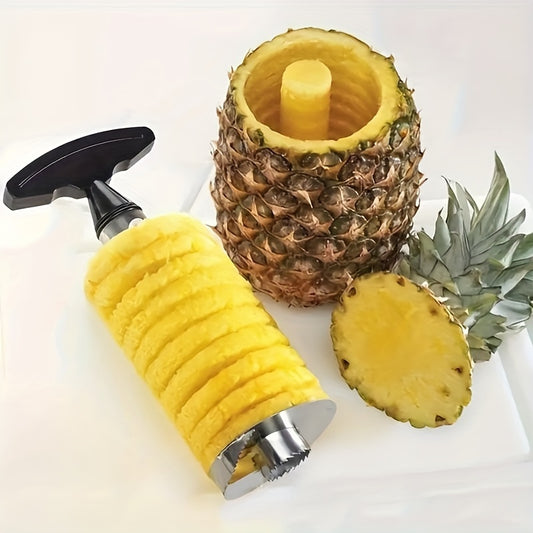 Descascador e Fatiador de Abacaxi em Aço Inoxidável – Praticidade e Corte Perfeito! 🍍✨