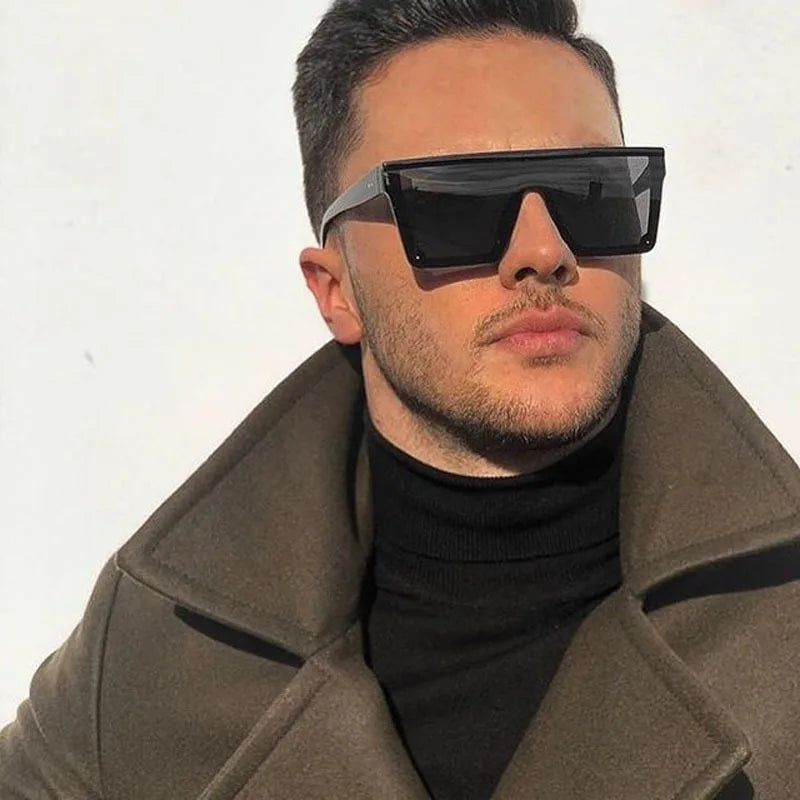 Óculos de Sol Oversized – Estilo Vintage e Proteção UV para Homens e Mulheres! 🕶️