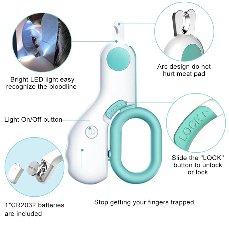 🐾 Nail Clipper with LED – Safety and Precision for Your Pet!