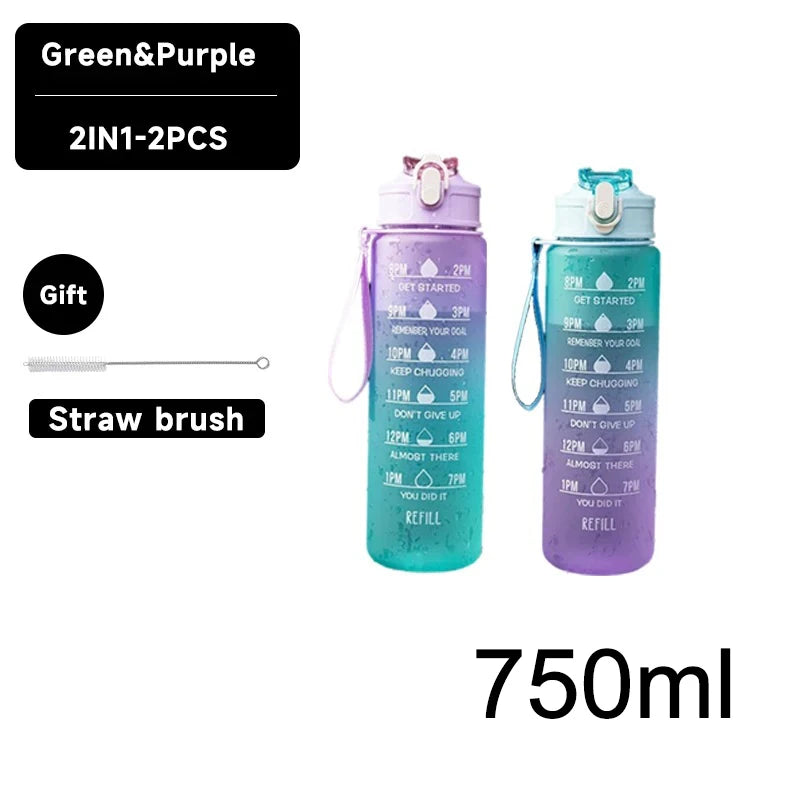 Motivational Water Bottle 750-1000ml – Hydrate with Style and Motivation! 💧🏋️‍♂️