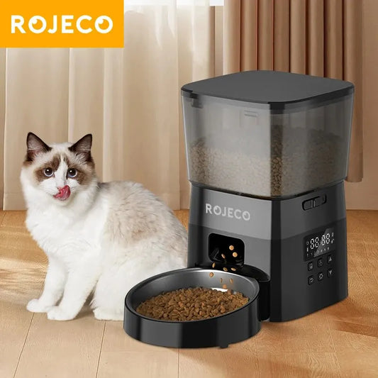 🐾 ROJECO Alimentador Automático para Pets – Praticidade e Controle na Alimentação do Seu Pet!