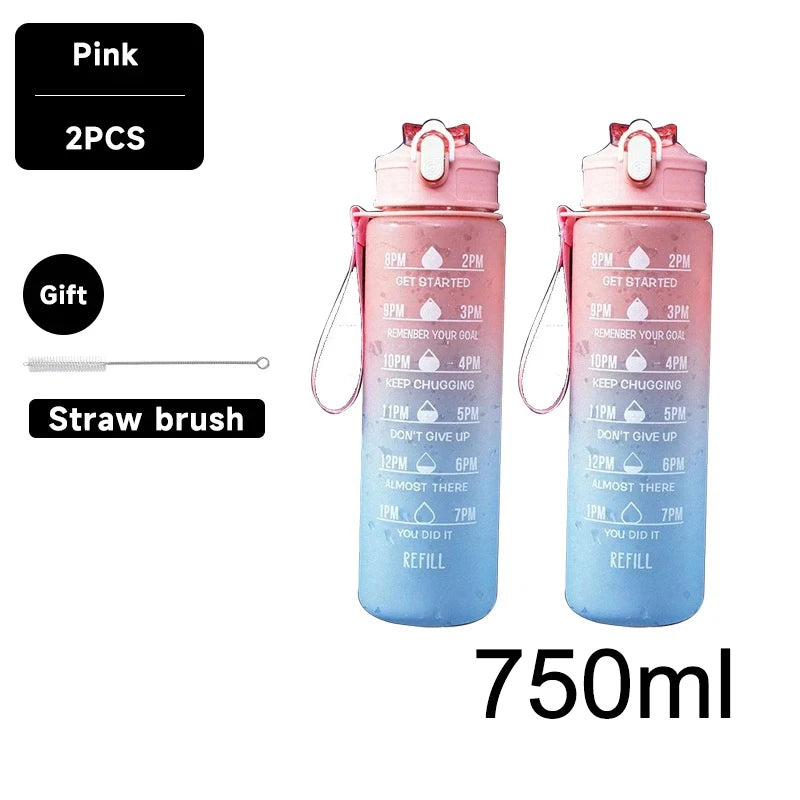 Motivational Water Bottle 750-1000ml – Hydrate with Style and Motivation! 💧🏋️‍♂️