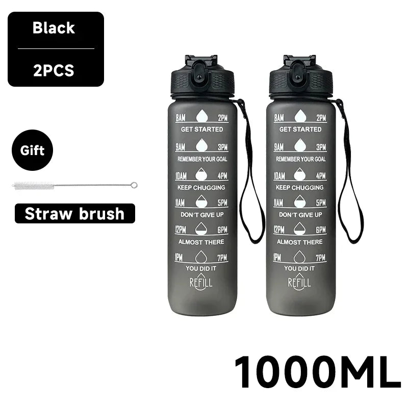 Motivational Water Bottle 750-1000ml – Hydrate with Style and Motivation! 💧🏋️‍♂️