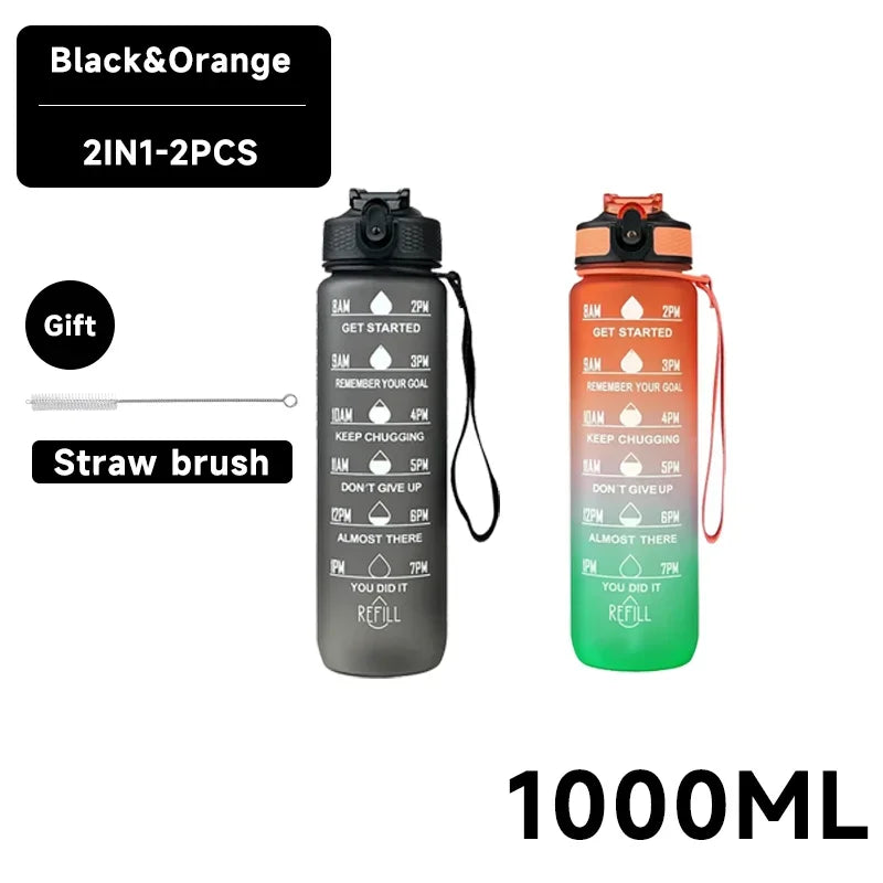 Motivational Water Bottle 750-1000ml – Hydrate with Style and Motivation! 💧🏋️‍♂️