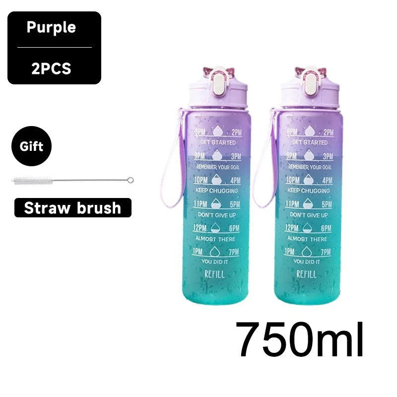 Motivational Water Bottle 750-1000ml – Hydrate with Style and Motivation! 💧🏋️‍♂️