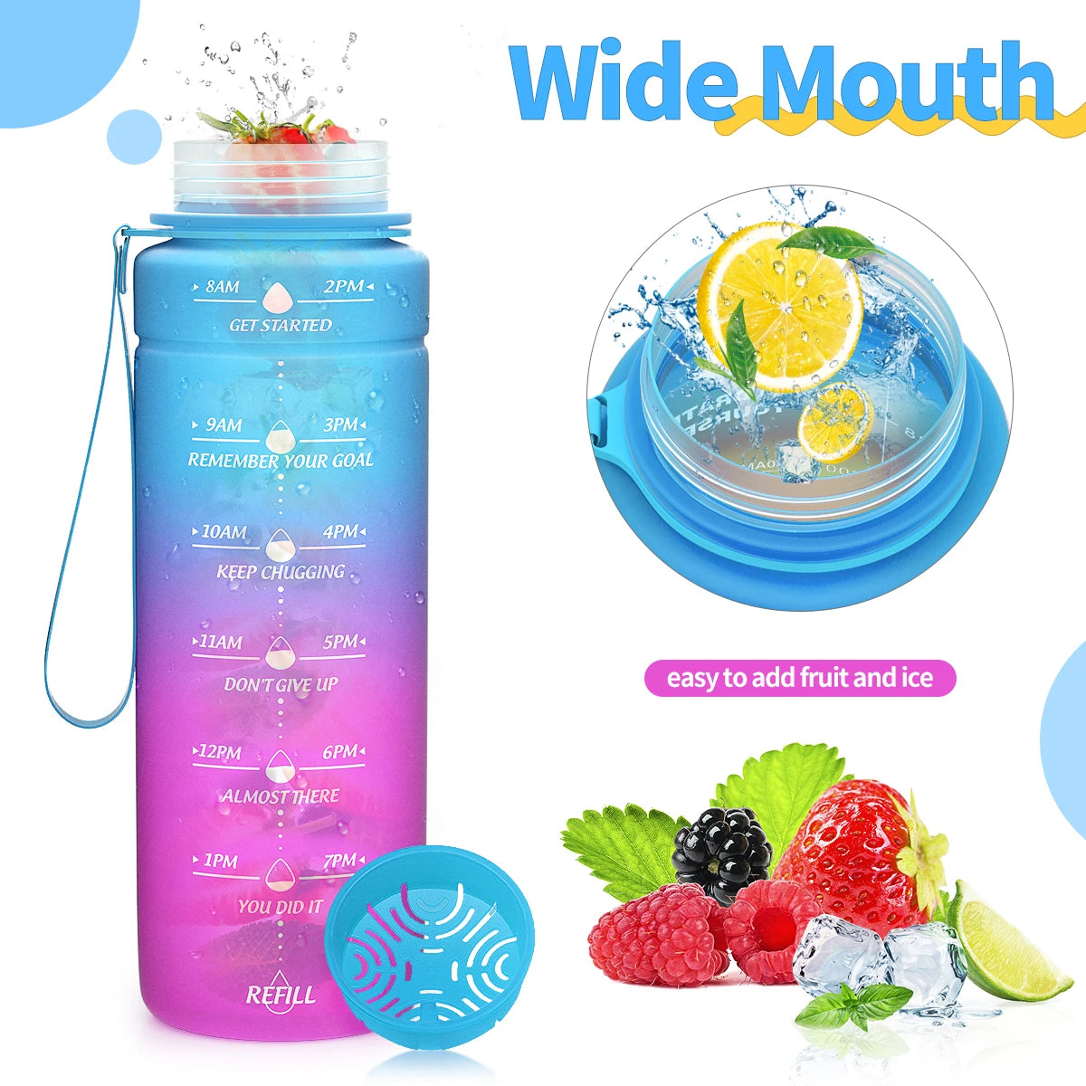 BPA-Free Sports Water Bottle 500-1000ml – Portable and Leak-Proof! 💧🚶‍♂️