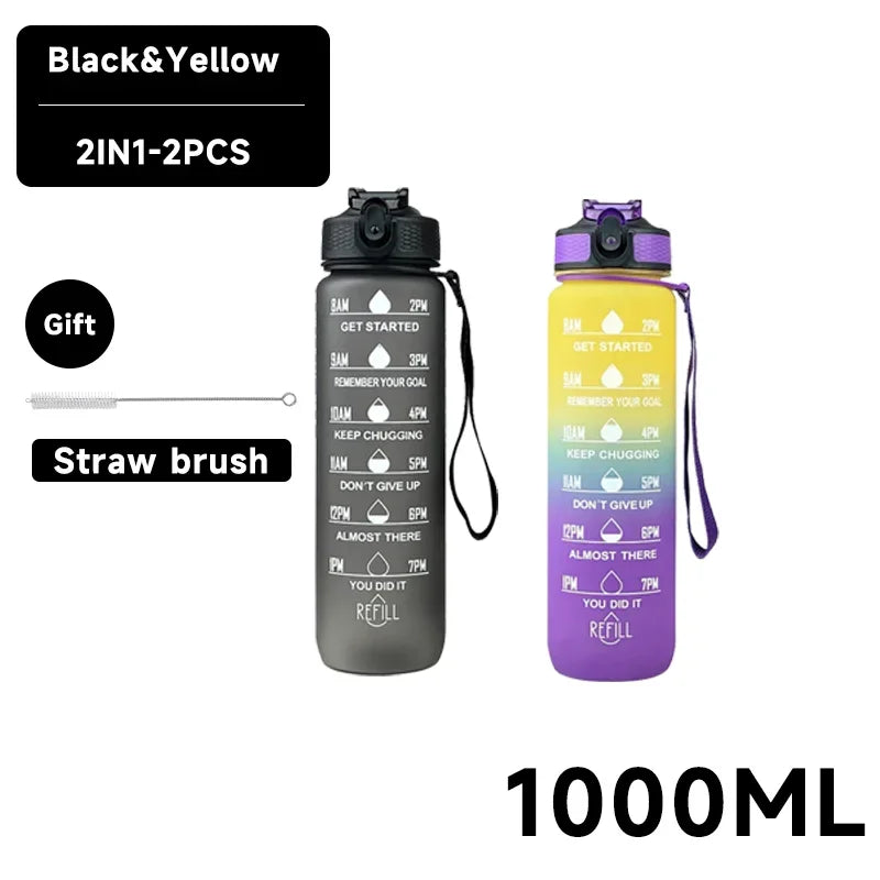 Motivational Water Bottle 750-1000ml – Hydrate with Style and Motivation! 💧🏋️‍♂️