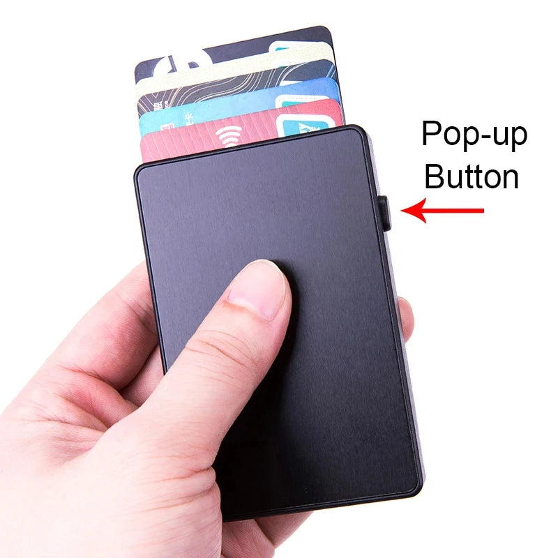 Carteira Pop-Up RFID Slim – Proteção e Estilo para Seus Cartões! 💳