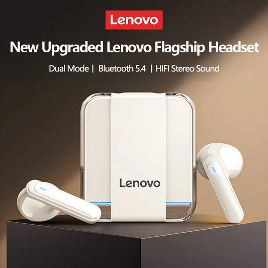 Fones de Ouvido Lenovo LP51 TWS – Bluetooth 5.4, Modo Duplo e Longa Duração de Bateria para Jogos e Esportes! 🎧🎮