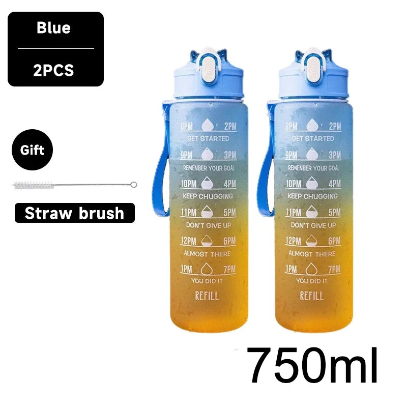 Motivational Water Bottle 750-1000ml – Hydrate with Style and Motivation! 💧🏋️‍♂️