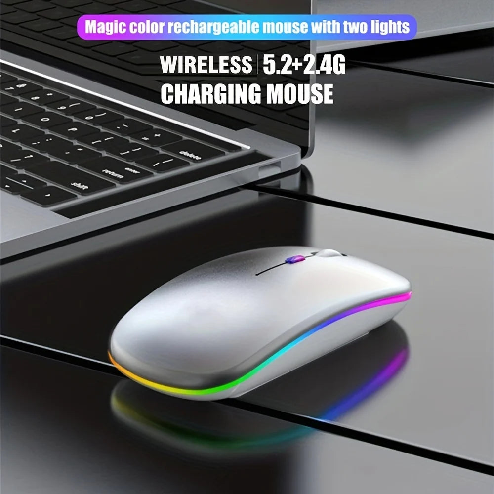 🖱️ Dual Mode Bluetooth &amp; 2.4GHz Wireless Mouse – Ergonomics, Style and Silence at Your Click!