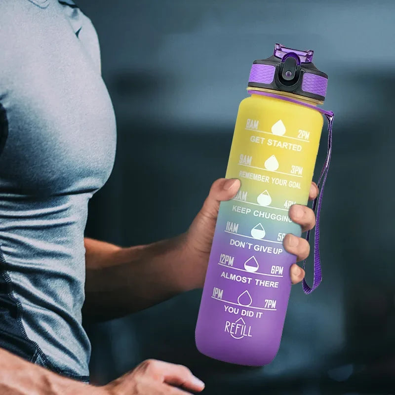 Motivational Water Bottle 750-1000ml – Hydrate with Style and Motivation! 💧🏋️‍♂️