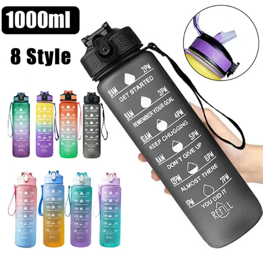 Motivational Water Bottle 750-1000ml – Hydrate with Style and Motivation! 💧🏋️‍♂️