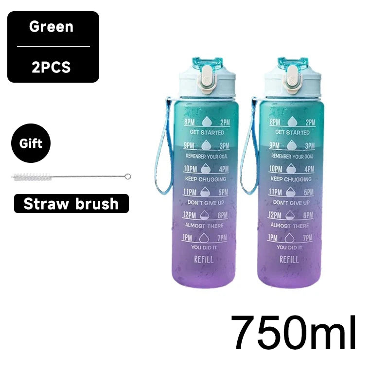 Motivational Water Bottle 750-1000ml – Hydrate with Style and Motivation! 💧🏋️‍♂️