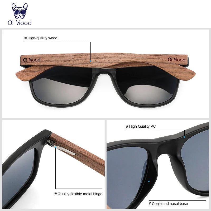 Óculos de Sol de Madeira Oi Wood – Estilo Natural e Proteção Polarizada! 🕶️