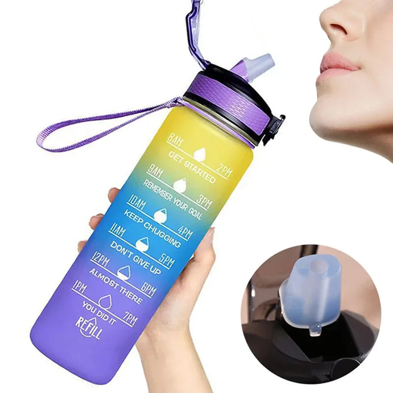 Motivational Water Bottle 750-1000ml – Hydrate with Style and Motivation! 💧🏋️‍♂️